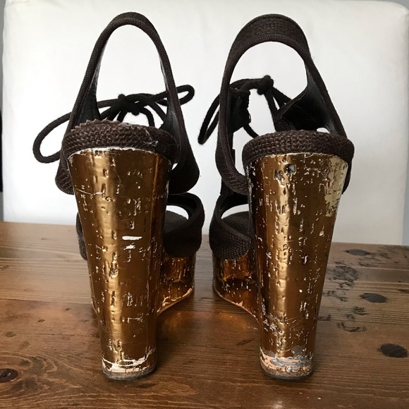 Yves Saint Laurent canvas wedges - Picture 5 of 9